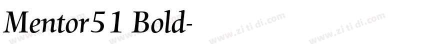 Mentor51 Bold字体转换
